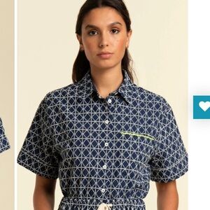 FRNCH Carla Blouse Button Up - Size‎ Large